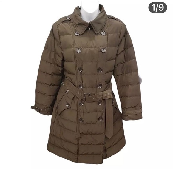 Green Burberry Brit Coat - Picture 2 of 9